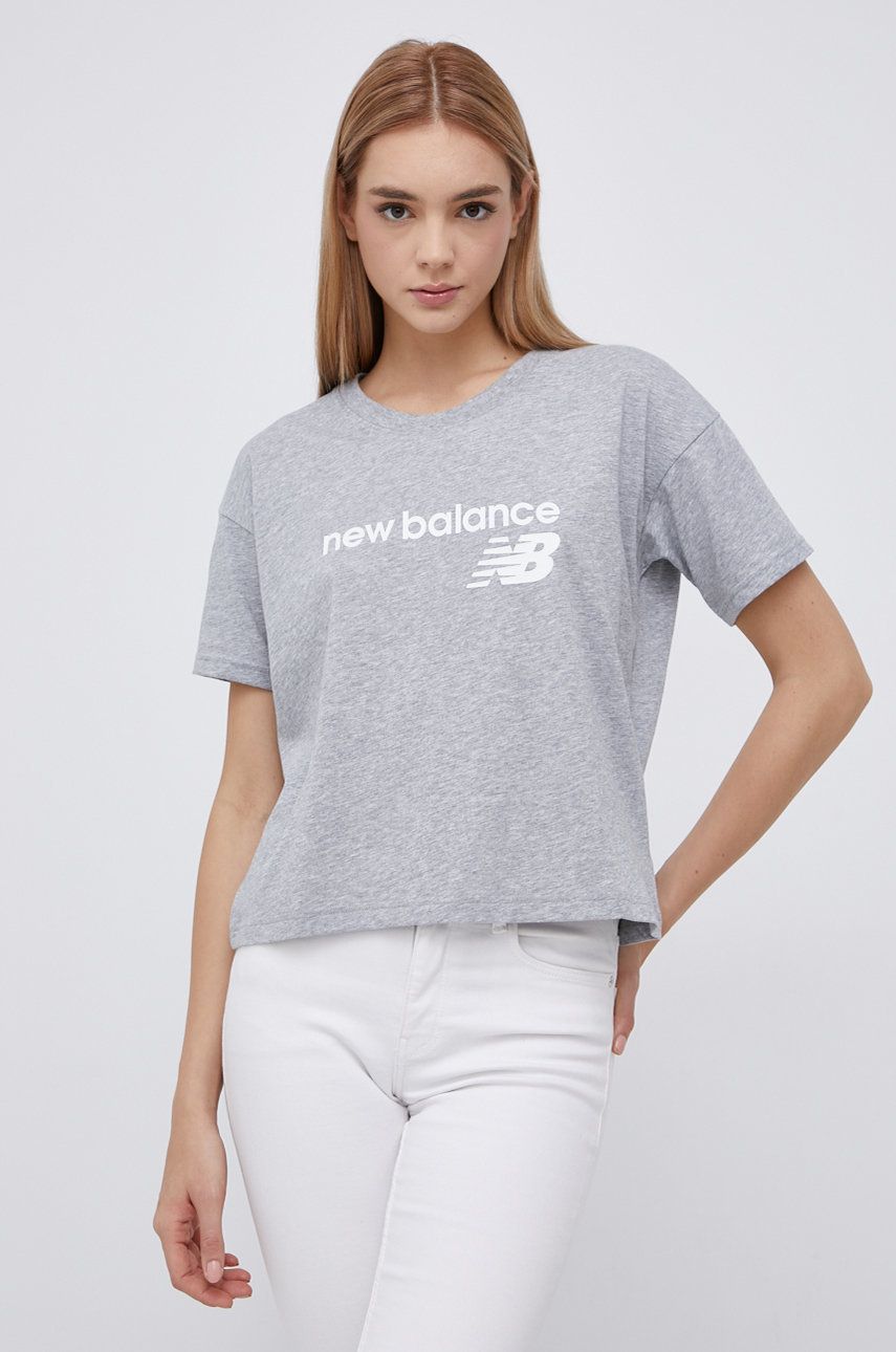 Tričko New Balance t-Shirt Šedá | WT03805AG, 0
