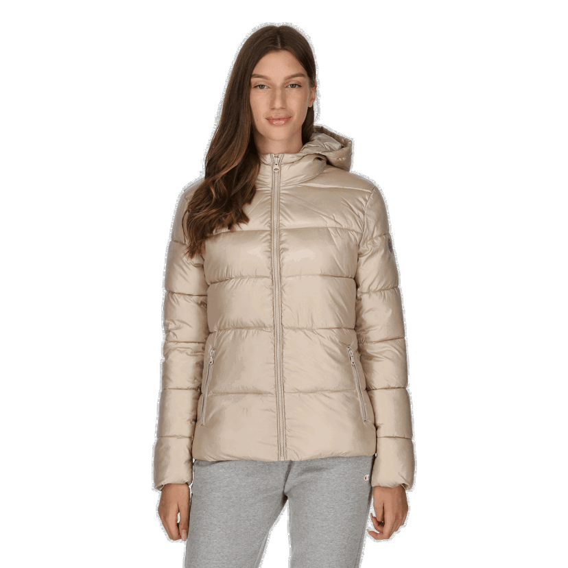 Prešívaná bunda Champion Bony Hooded Puffer Jacket Béžová | CHBG183210-107