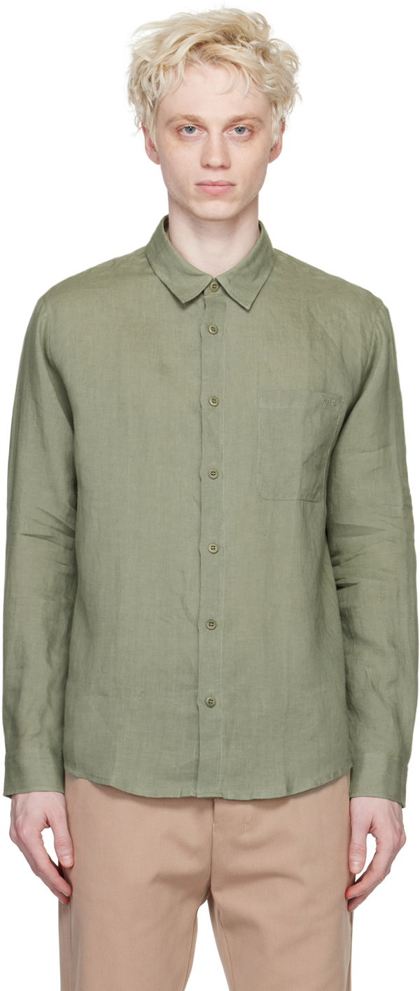 Košeľa A.P.C. Green Cassel Zelené | LIAEK-H12545, 0