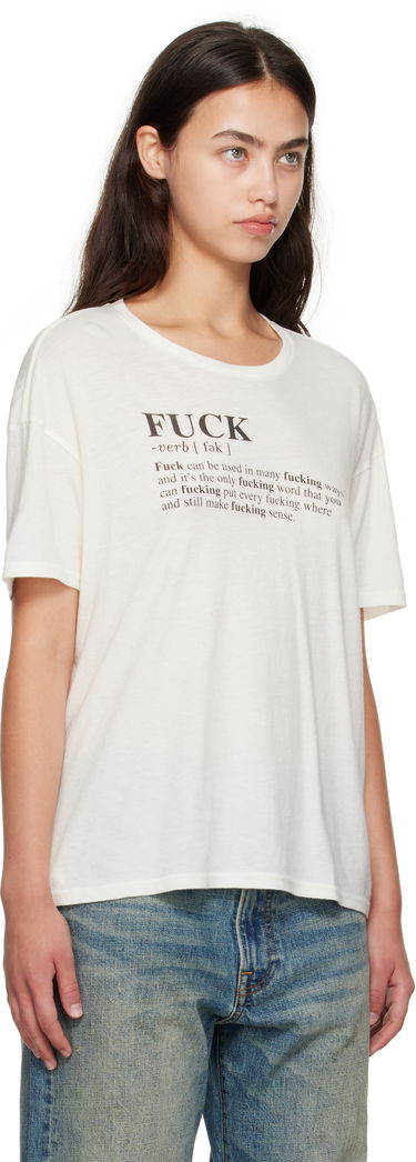 Tričko R13 R13 Relaxed T-Shirt "Fuck" Biela | R13WK141-K115B, 1
