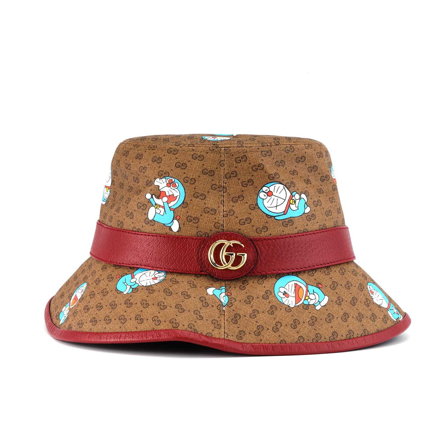 Klobúk Gucci Cherry Monogram Doraemon Print Bucket Hat Hnedá | 648846-4HACU-8574, 0