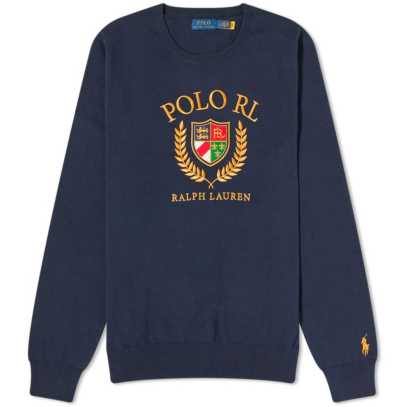 Mikina Polo by Ralph Lauren Polo Ralph Lauren M Crest Logo Crew Knit Navy | 710919772001