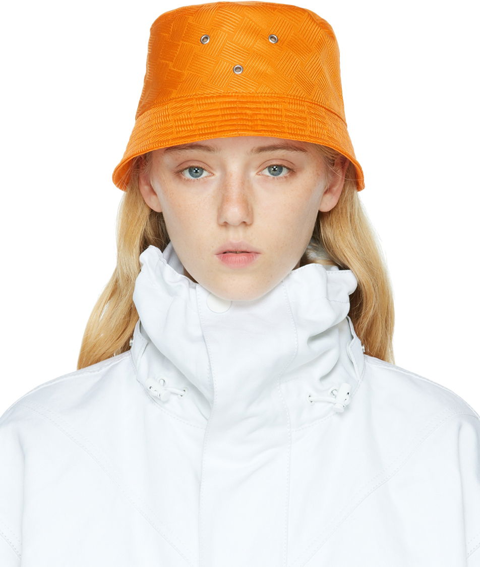 Klobúk Bottega Veneta Intreccio Jacquard Bucket Hat Oranžová | 692795 V1PO2, 0