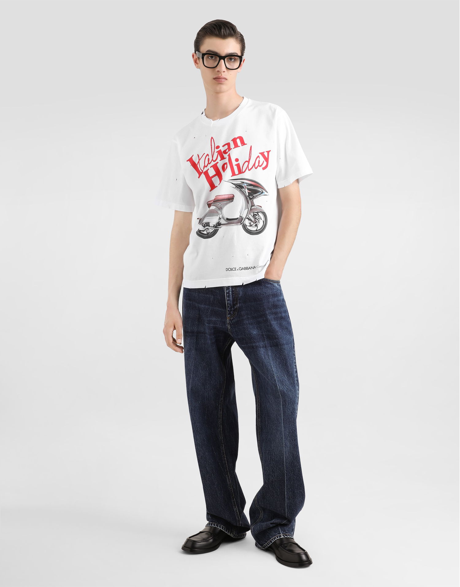 Tričko Dolce & Gabbana Cotton T-Shirt With Print Biela | G8PN9TG7O4SW0800, 1