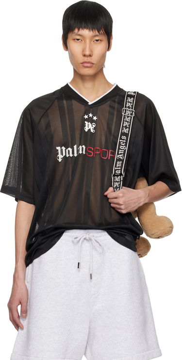 Dres Palm Angels Palm Angels 'Palm Sport' Mesh T-Shirt Čierna | PMAA104S25FAB0011003, 0