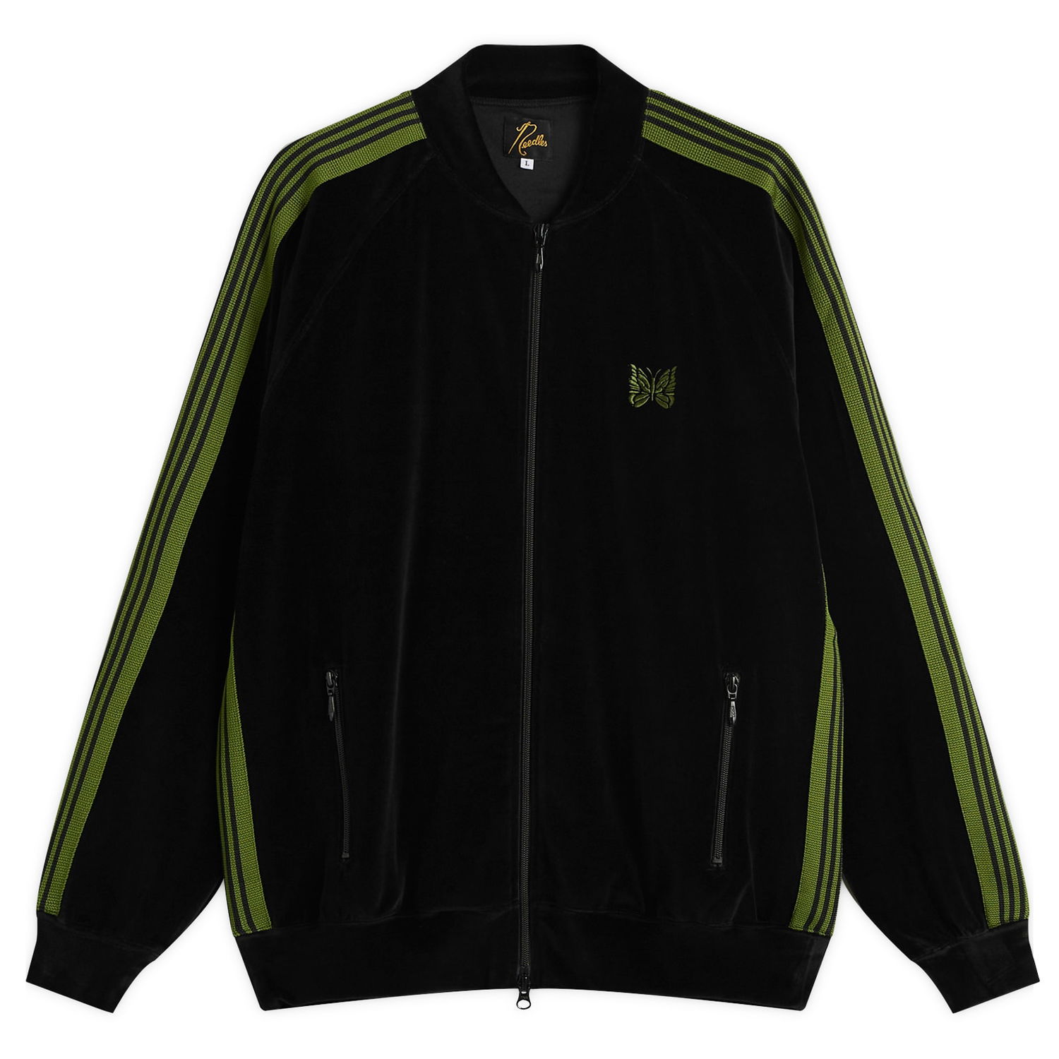 Bomber bunda Needles Velour Rib Collar Track Jacket Čierna | RW323-C, 1
