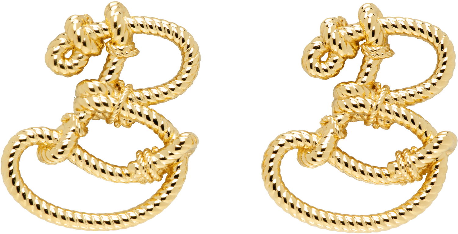 Náušnice Burberry Burberry Large Nautical Knot Stud Earrings Metalická | 8106735, 0