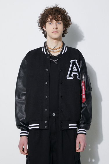 Bomber bunda Alpha Industries Alpha Industries College Bomber Jacket Čierna | 146111, 4