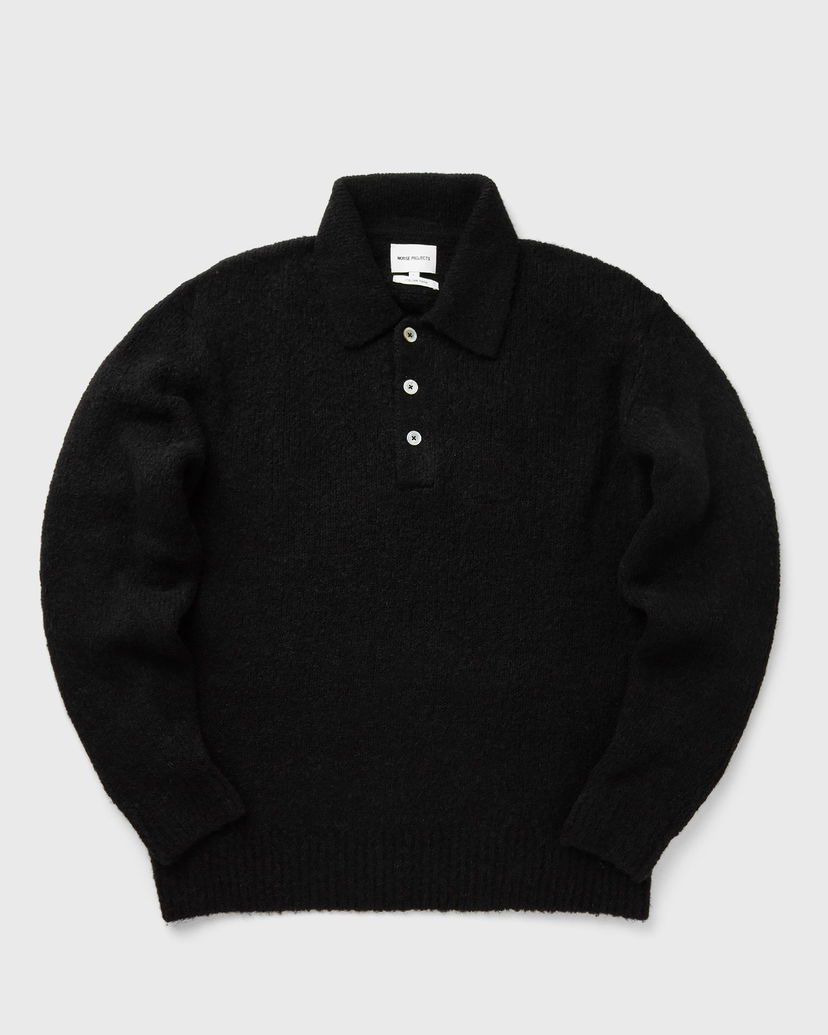 Polo tričko NORSE PROJECTS Rasmus Relaxed Brushed Polo Čierna | N45-0614-9999