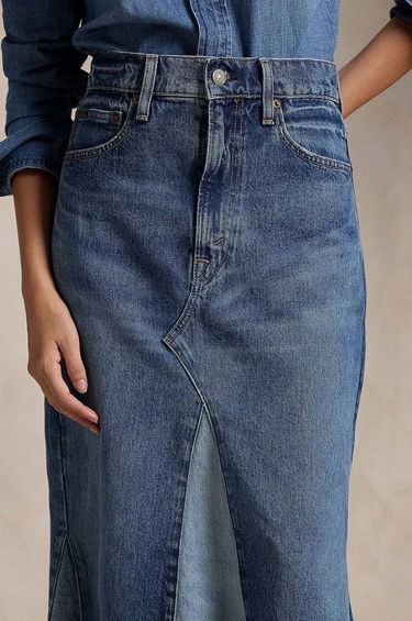 Sukňa Polo by Ralph Lauren Denim Midi A-Line Skirt Modrá | 211940712, 1