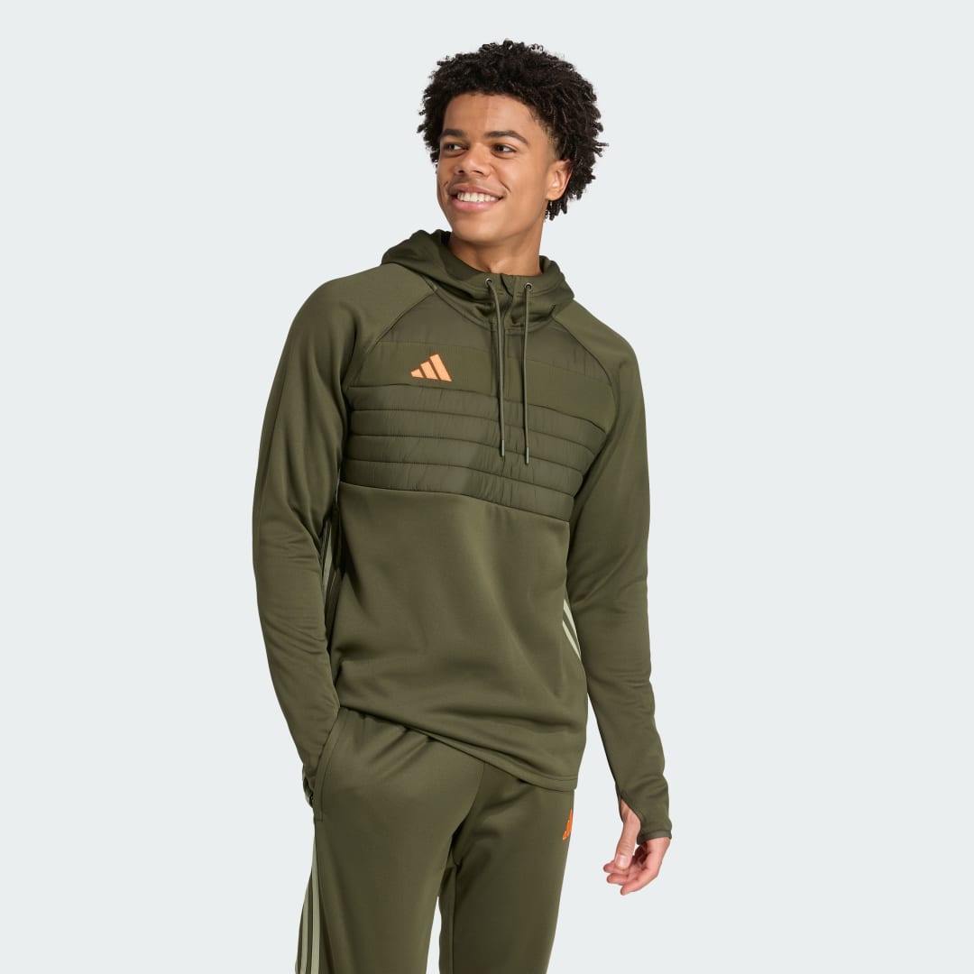 Mikina adidas Performance Tiro 25 Essentials Winterized Training Hoodie Zelené | JW4589, 0