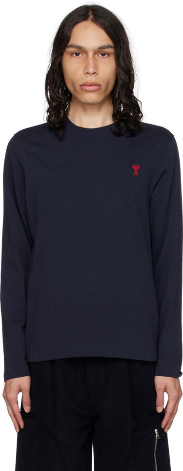 Tričko AMI Long Sleeve T-Shirt Navy | UTS205.726, 0
