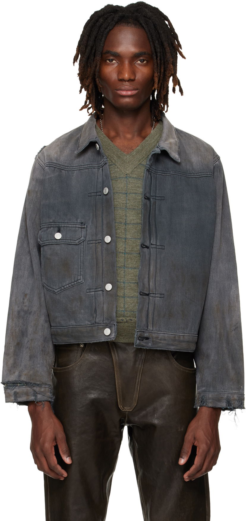 Bunda Enfants Riches Déprimés 'Type VII' Flannel Lined Jacket Šedá | 030-554