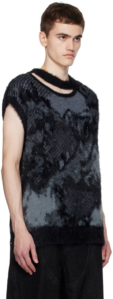 Sveter Feng Chen Wang Feng Chen Wang Landscape Painting Sleeveless Sweater Šedá | FUF16KT14, 1