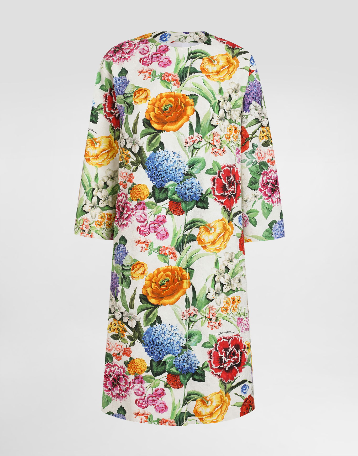 Kabáty Dolce & Gabbana Dolce & Gabbana Floral-Print Cotton Jacquard Coat Rôznofarebný | F0AG8TFSFOAHA5KU, 0