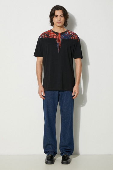 Tričko Marcelo Burlon Wings Basic Graphic Print T-Shirt Čierna | CMAA056F24JER0031027, 1