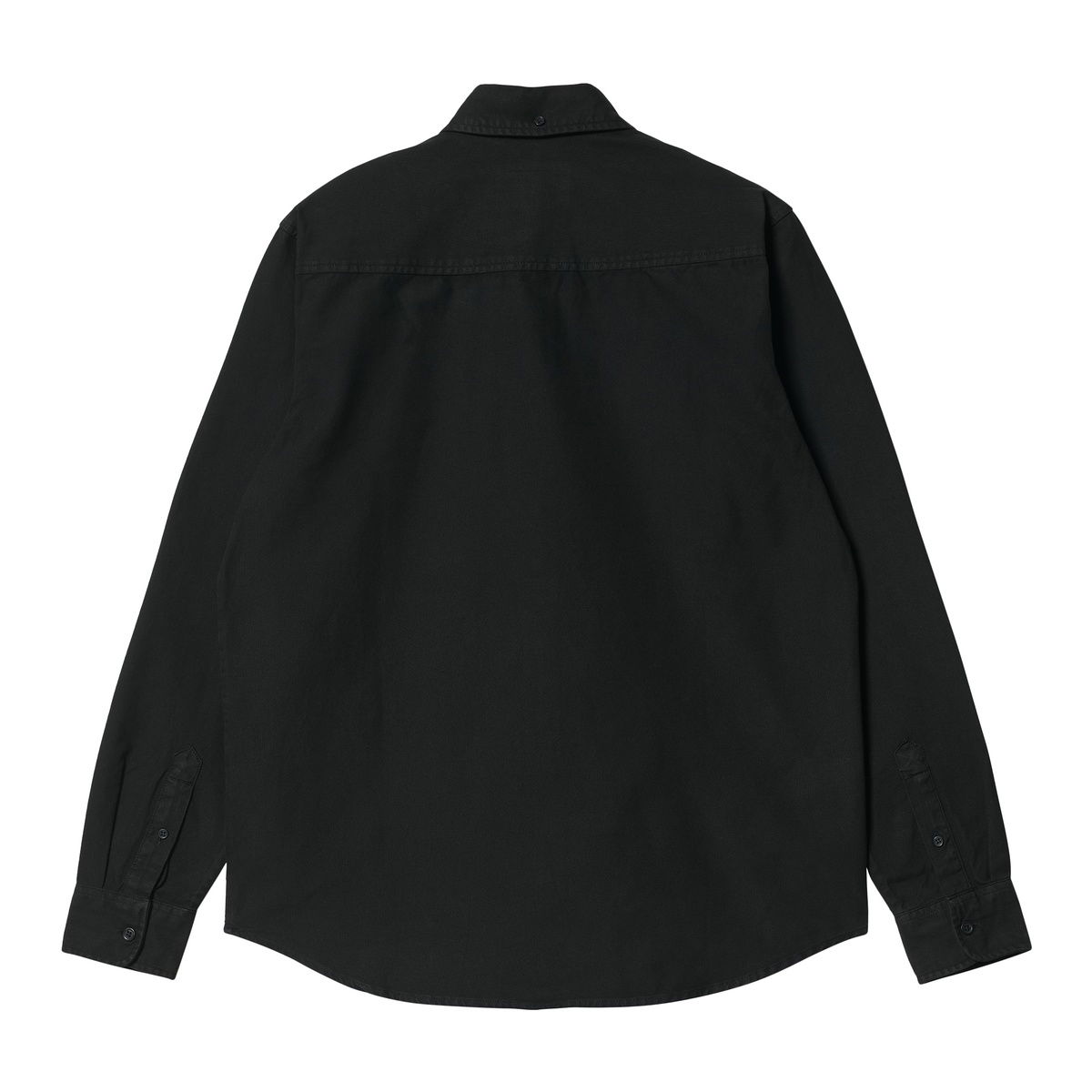 L/S Bolton Shirt "Black garment dyed"