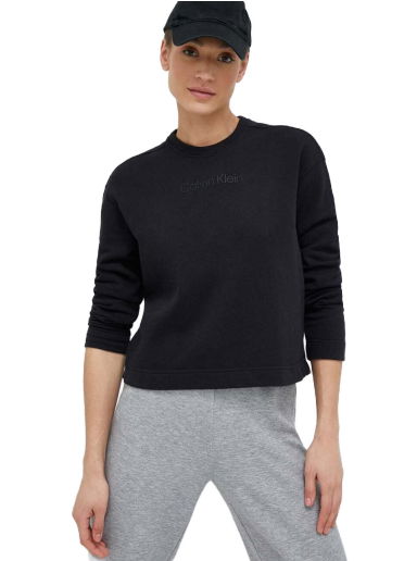 Mikina CALVIN KLEIN Cotton Terry Logo Sweatshirt Čierna | 00GWS3W301