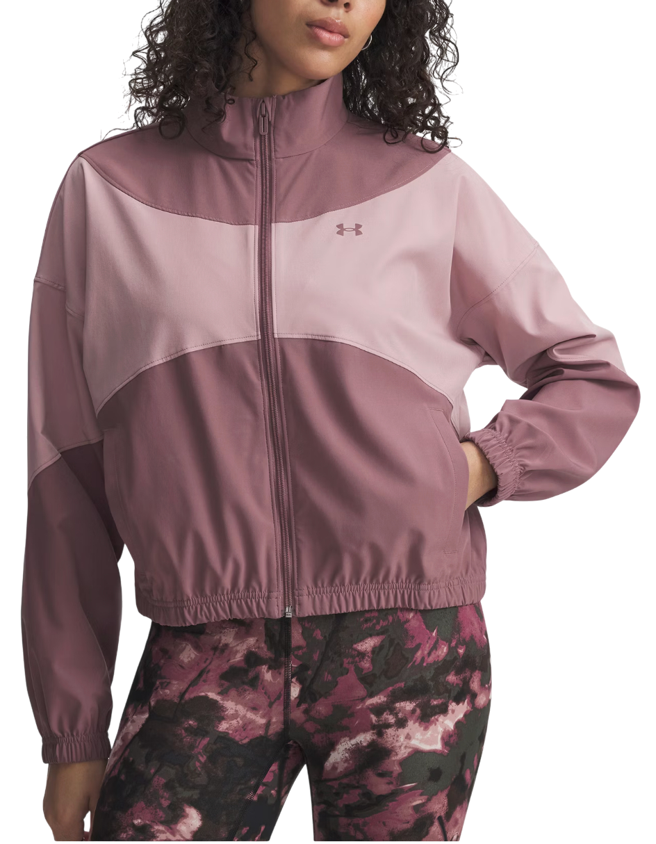 Bunda Under Armour Rival Full-Zip Woven Jacket Ružová | 1389631-651, 0