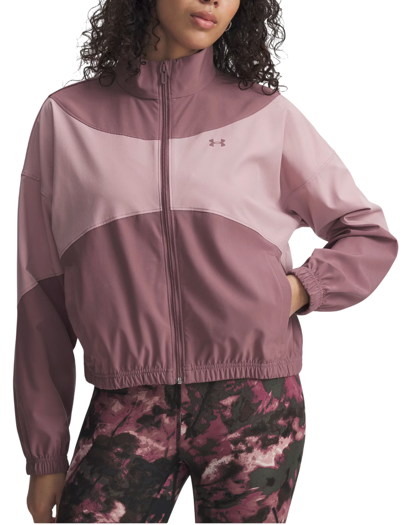Bunda Under Armour Rival Full-Zip Woven Jacket Ružová | 1389631-651