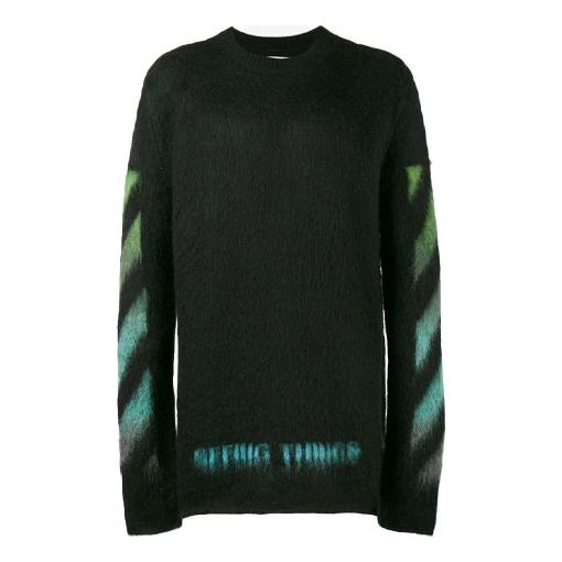 Sveter Off-White Off-White Gradient Loose Fit Sweater Čierna | OMHA036F176500041040