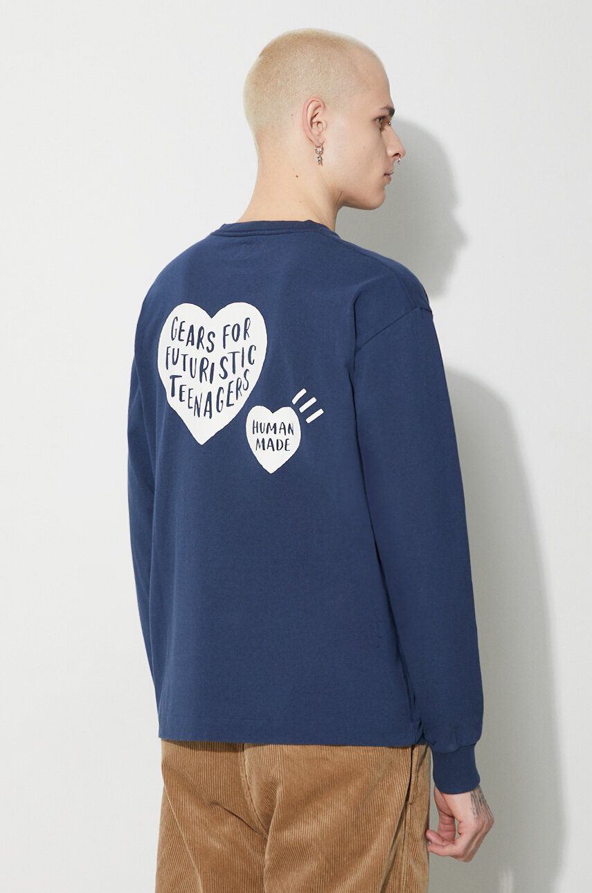 Tričko Human Made Graphic Long Sleeve T-Shirt Modrá | HM26CS009, 0