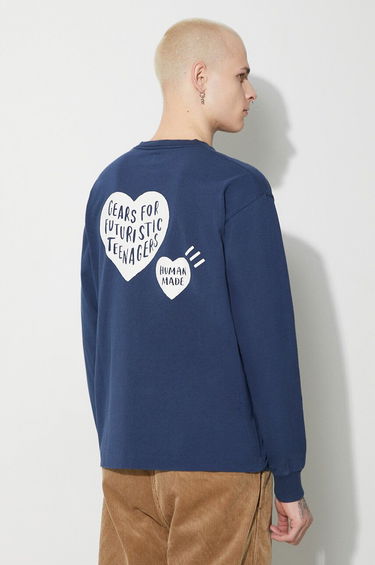 Tričko Human Made Graphic Long Sleeve T-Shirt Modrá | HM26CS009, 0