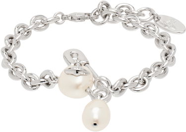 Náramok Vivienne Westwood Vivienne Westwood Claude Small Chain Bracelet with Pearl Charms Metalická | 61020246-02P103-, 0