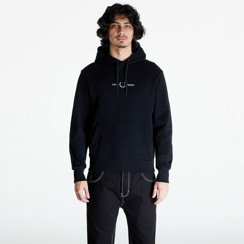 Mikina Fred Perry Raised Graphic Hoodie Čierna | M7724 102