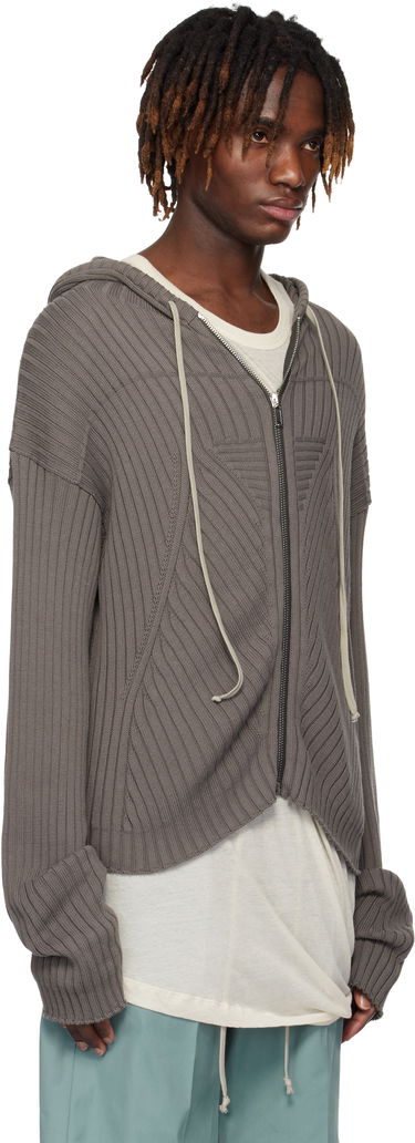 Mikina Rick Owens Rick Owens Hollywood Zip Hoodie Šedá | RU01E5614 KEC, 1