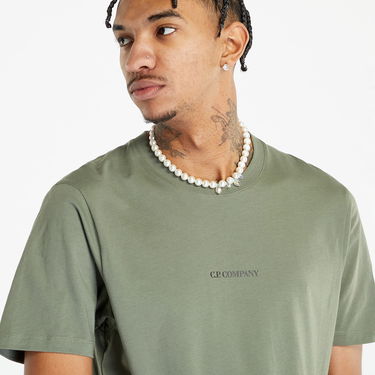 Tričko C.P. Company Jersey Reverse Print T-Shirt Zelené | 14CMTS190A006011W-648, 1
