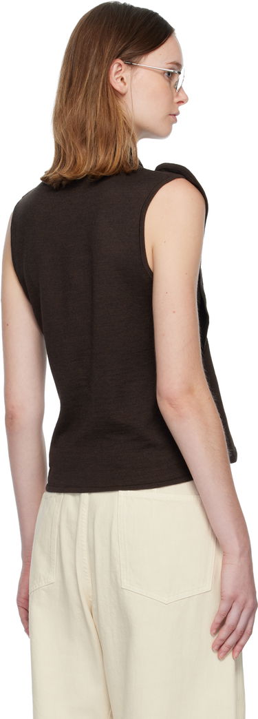 Sveter LEMAIRE Asymmetrical Sleeveless Cardigan Hnedá | TO1485 LK087, 2