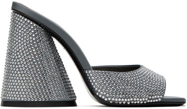 Doplnky The Attico The Attico Luz Crystal-Embellished Heeled Sandals Šedá | 237WS502 TV07, 0
