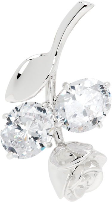 Náušnice SHUSHU/TONG SHUSHU/TONG x YVMIN Edition Inverted Gemstone and Metal Rose Single Earring Metalická | 22329SLV00DL, 0