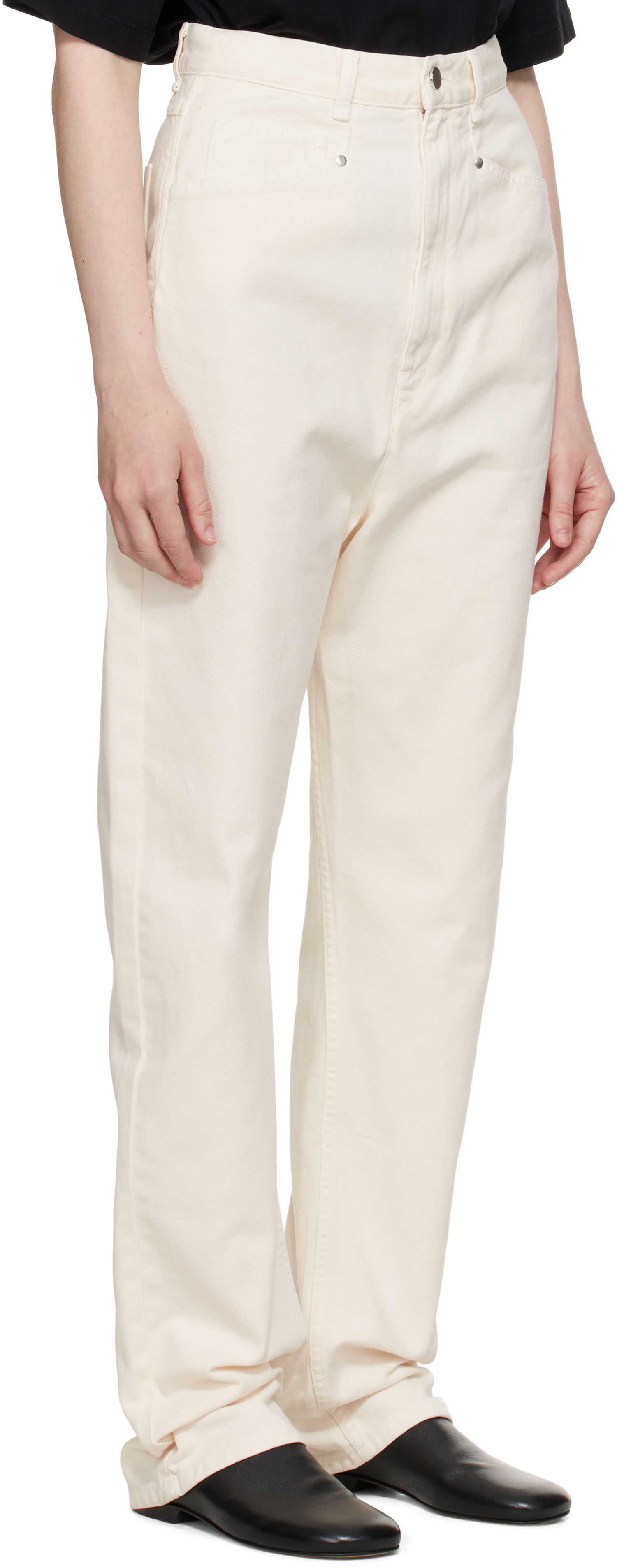 Džínsy LEMAIRE Lemaire Dropped Crotch Jeans Biela | PA1199 LD1034, 1