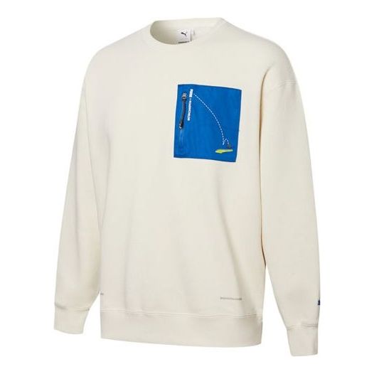 Sveter Puma Roaringwild Pocket Crew Neck Sweatshirt Biela | 532596-73