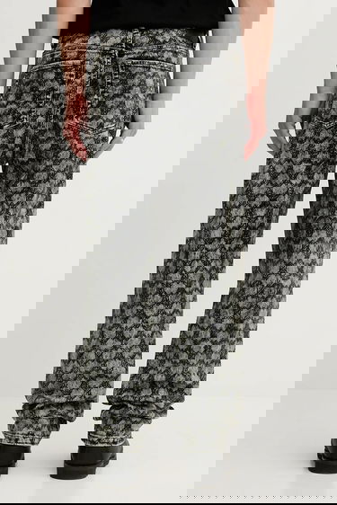 Džínsy DAILY PAPER Acid Wash Patterned Wide Leg Velvet Rahul Jeans Rôznofarebný | 2521032, 2