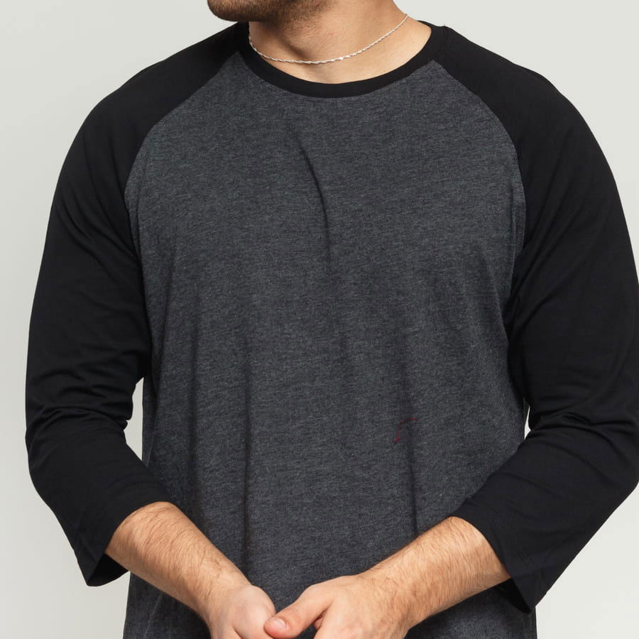 Contrast 3/4 Sleeve Raglan