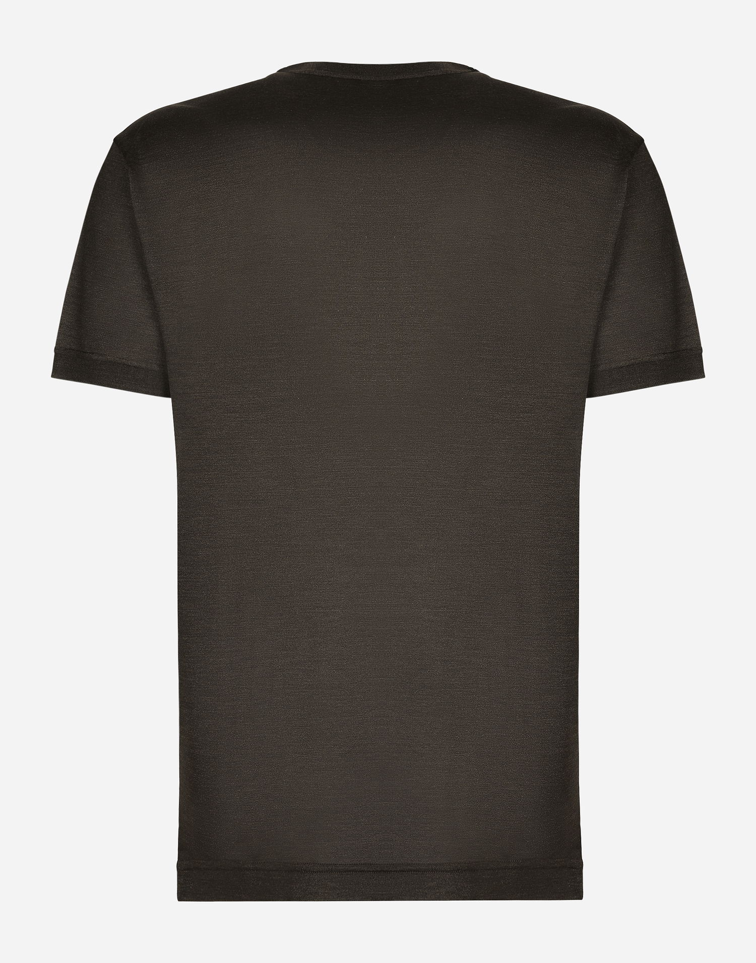 Tričko Dolce & Gabbana Short-sleeved Silk T-shirt Čierna | G8QK3TFU75FS8231, 1