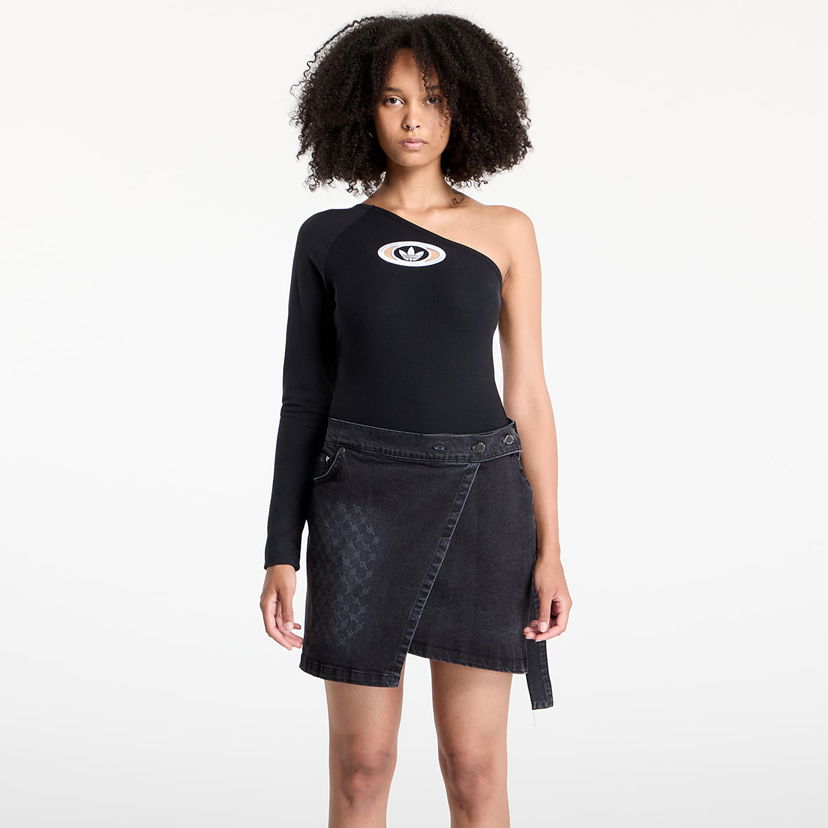 Body adidas Originals adidas Originals Campus 2000 One-Shoulder Bodysuit Čierna | KC8800