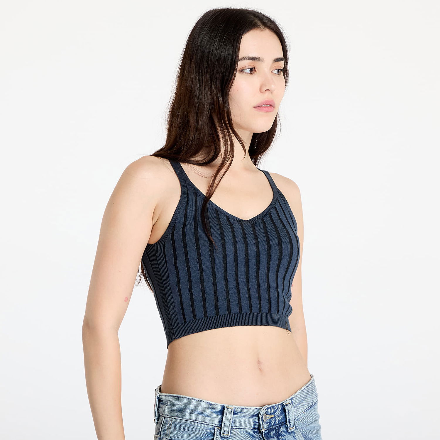Tielko CALVIN KLEIN Plated Sweater Bralette Blue Modrá | J20J224302 PPK, 1
