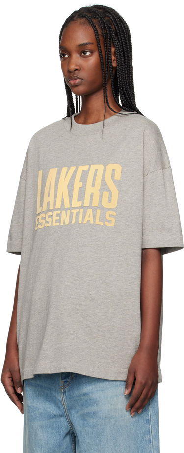 Tričko Fear of God Fear of God ESSENTIALS NBA Lakers Short Sleeve T-Shirt Šedá | 125AL244106F, 3