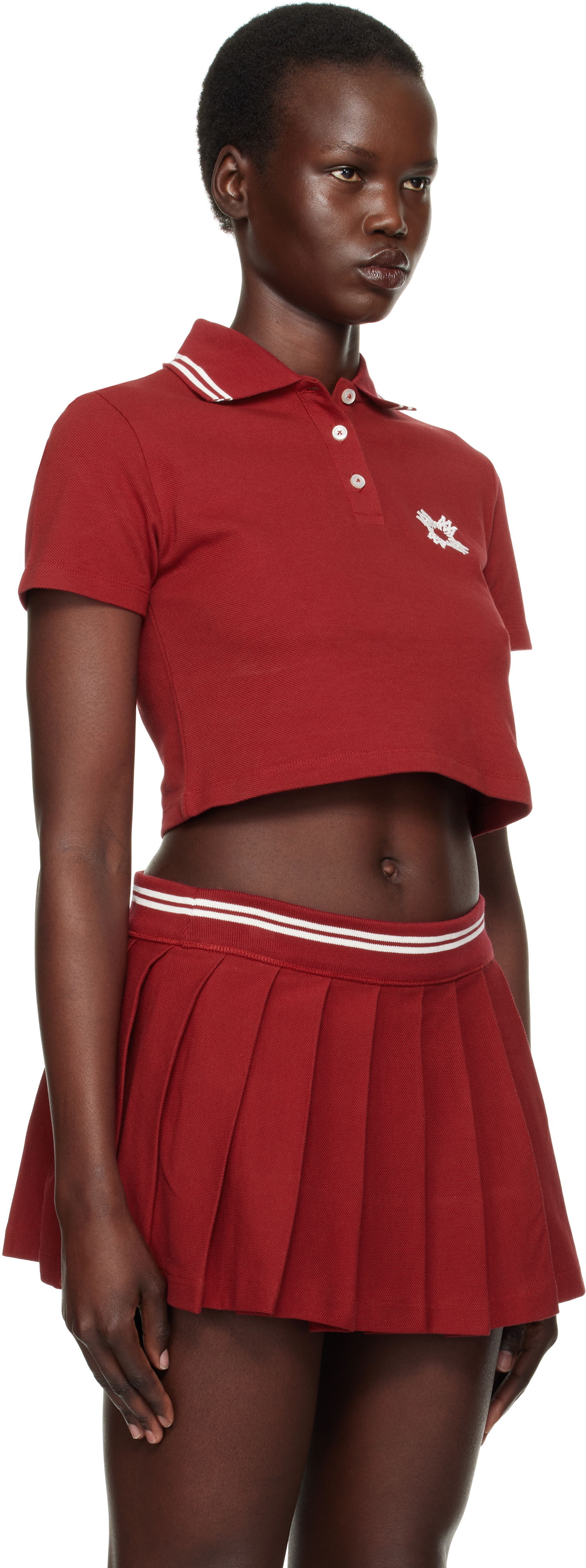 Sukňa AMIRI AMIRI MA Quad Cropped Polo Červená | AWJYPO1001, 1