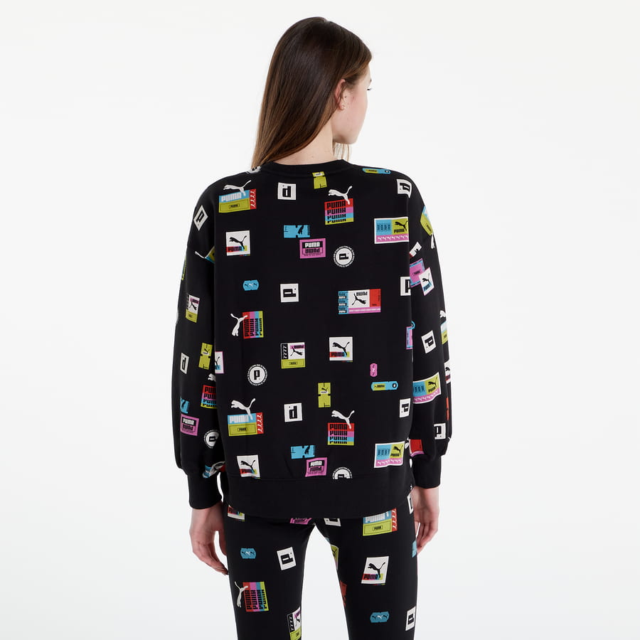 Mikina Puma Brand Love Oversized Crew Čierna | 534351 01, 1