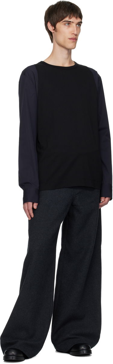 Tričko Dries Van Noten Dries Van Noten Contrast Sleeves T-shirt Čierna | 252-021118-2603, 3