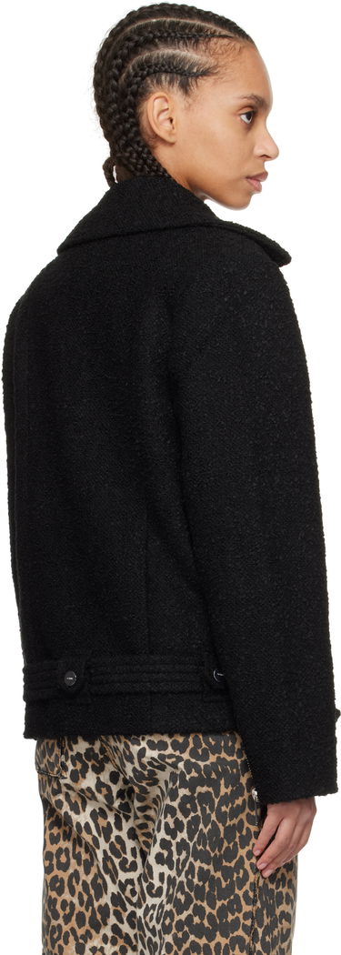 Bunda GANNI GANNI Textured Boucle Wool Jacket Čierna | W0026, 2