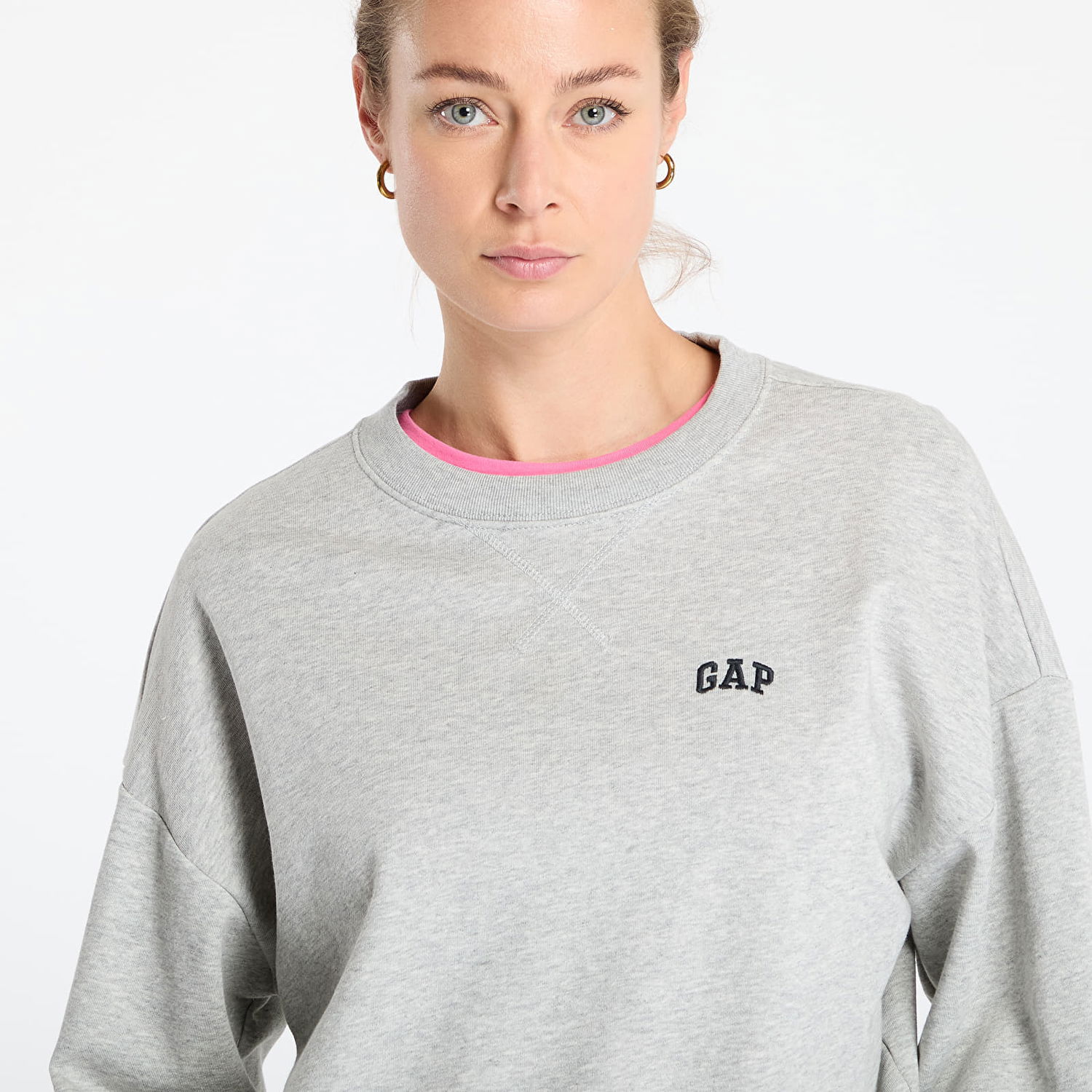 Mikina GAP Oversized Logo Sweatshirt Šedá | 476351-02, 1