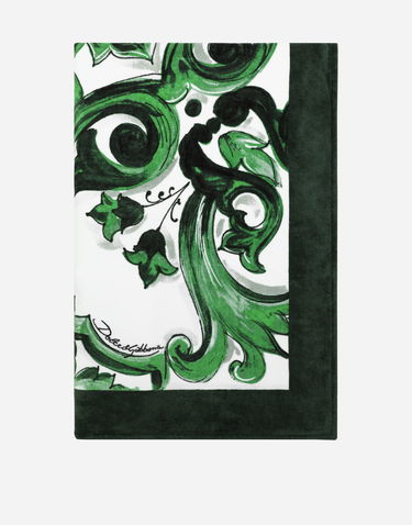 Doplnky Dolce & Gabbana Dolce & Gabbana Terry Cotton Beach Towel with Green Floral Print Zelené | TCF013TCAHDUV001, 1