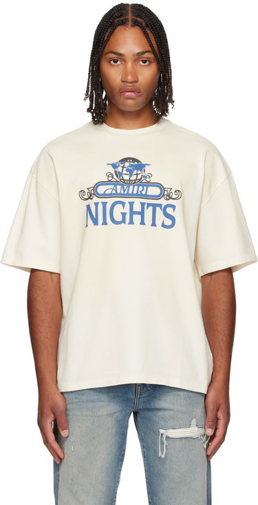 Tričko AMIRI AMIRI 'Nights' Oversized T-Shirt Biela | AMJYTE1207, 0