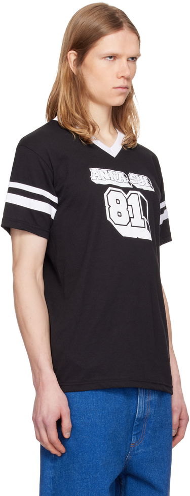 Tričko Anna Sui Anna Sui Logo V-Neck T-Shirt Vínová | MT225D1, 4